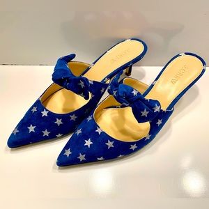 J Crew heels in fun star print.